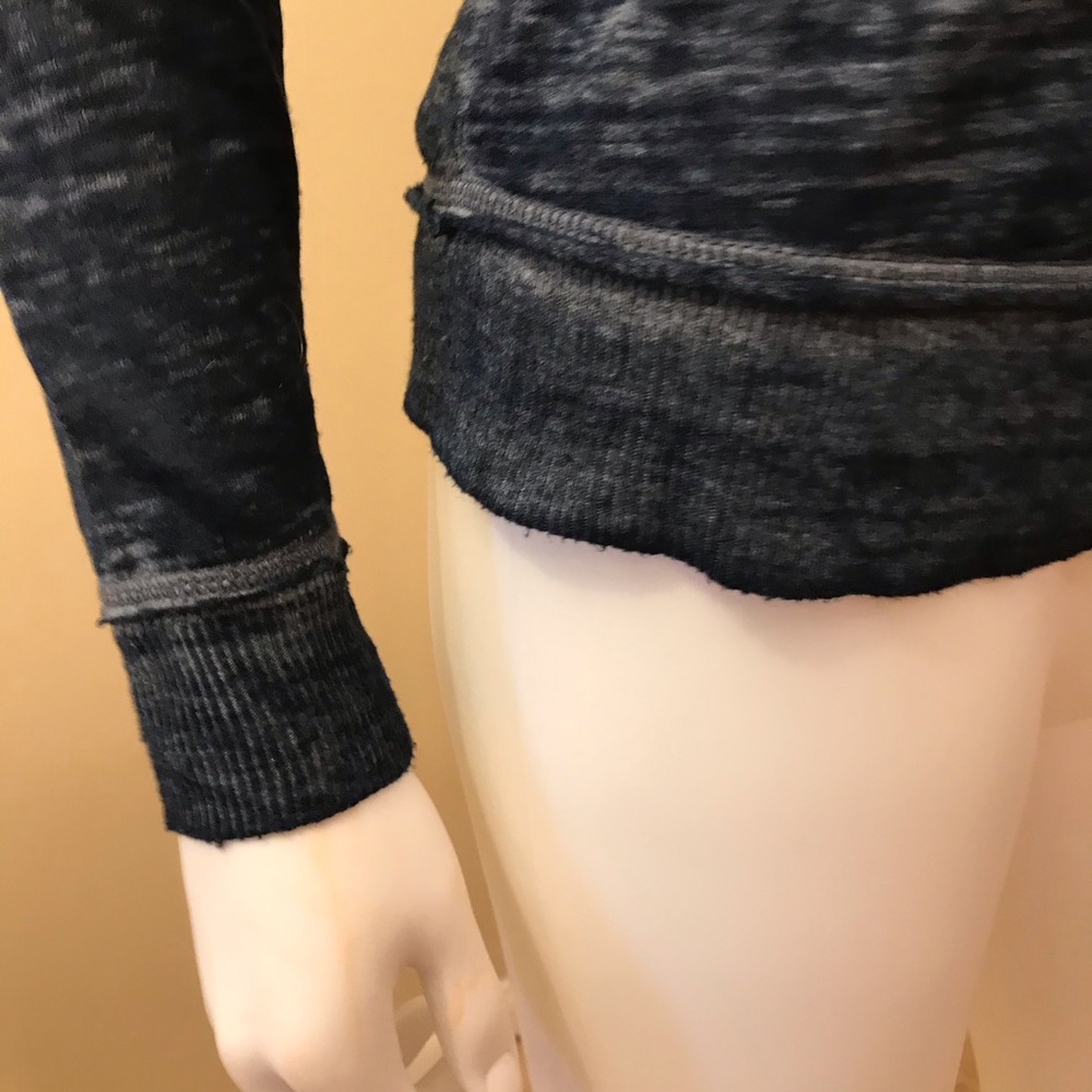 No Boundaries Burnout Hoodie Jacket Womens Junior Size XS Blue Varsity Stripe - Picture 9 of 15